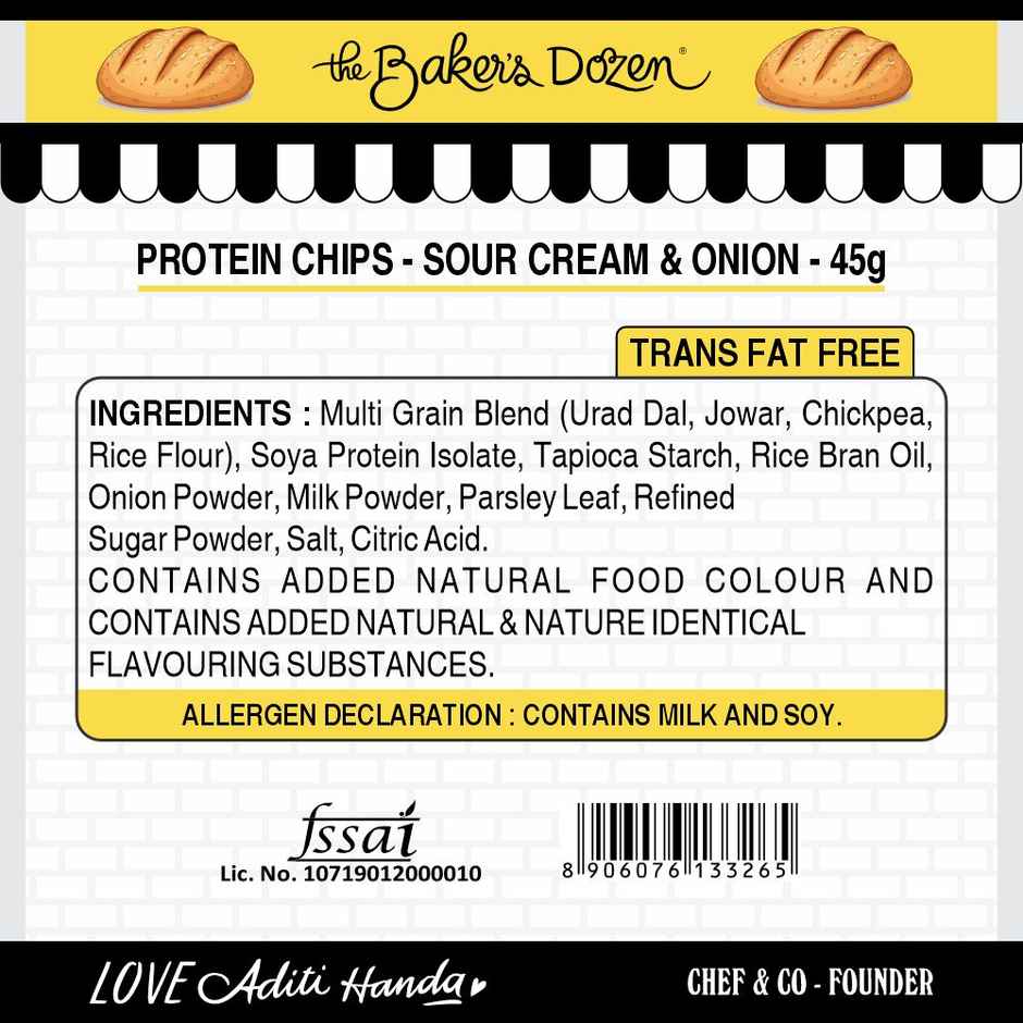 The Baker's Dozen Protein Chips - Sour Cream & Onion