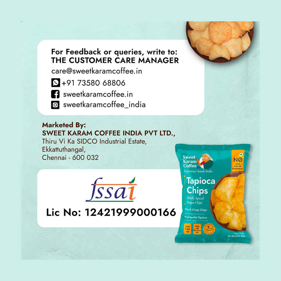 Sweet Karam Coffee Classic Tapioca Chips | No Palm Oil