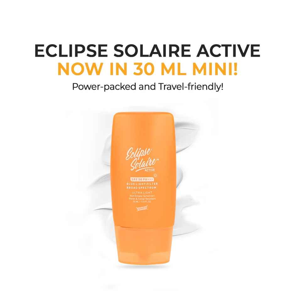 Eclipse Solaire Active Sunscreen SPF 50 PA+++ No White Cast, Non-Greasy Formula for All Skin Types