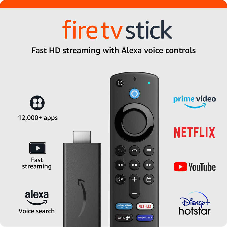 Amazon Fire Tv stick 3rd generation with Alexa Voice Remote (includes TV and app controls)