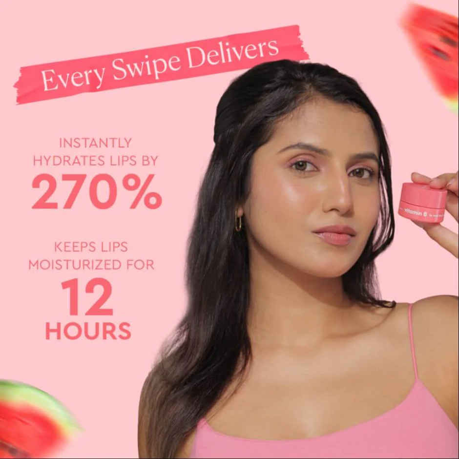 Tha Face Shop Vitamin B Overnight Lip Balm Mask | Watermelon Extract & Hyaluronic Acid | Soft Lips