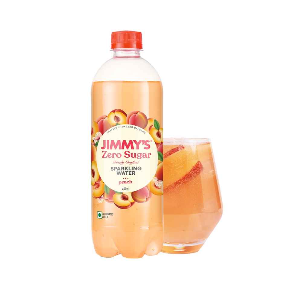 Jimmy's Zero Sugar Peach Sparkling Water