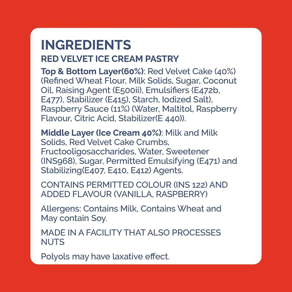 Get-A-Way Red Velvet Ice Cream Pastry | Soft & Premium