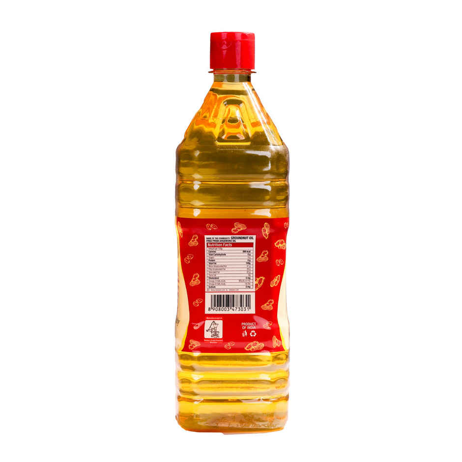 Ras Chekku Ground Nut Oil Bottle - Cold Pressed Oil