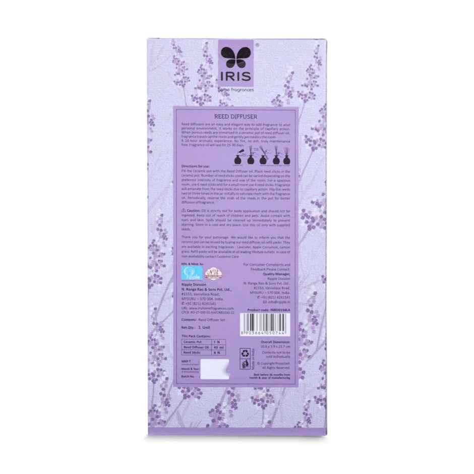 IRIS Lavender Reed Diffuser Set | Long-Lasting Fragrance