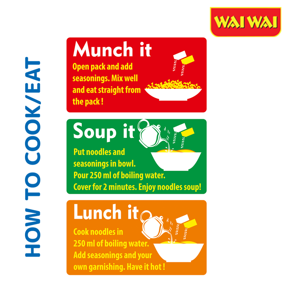 Wai Wai Ready to Eat Noodles, Chicken Masala Pack | 6 in 1 Combo