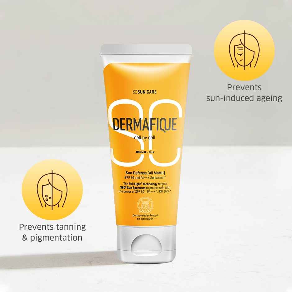 Dermafique Sun Defense All Matte, SPF 50, PA +++ Sunscreen