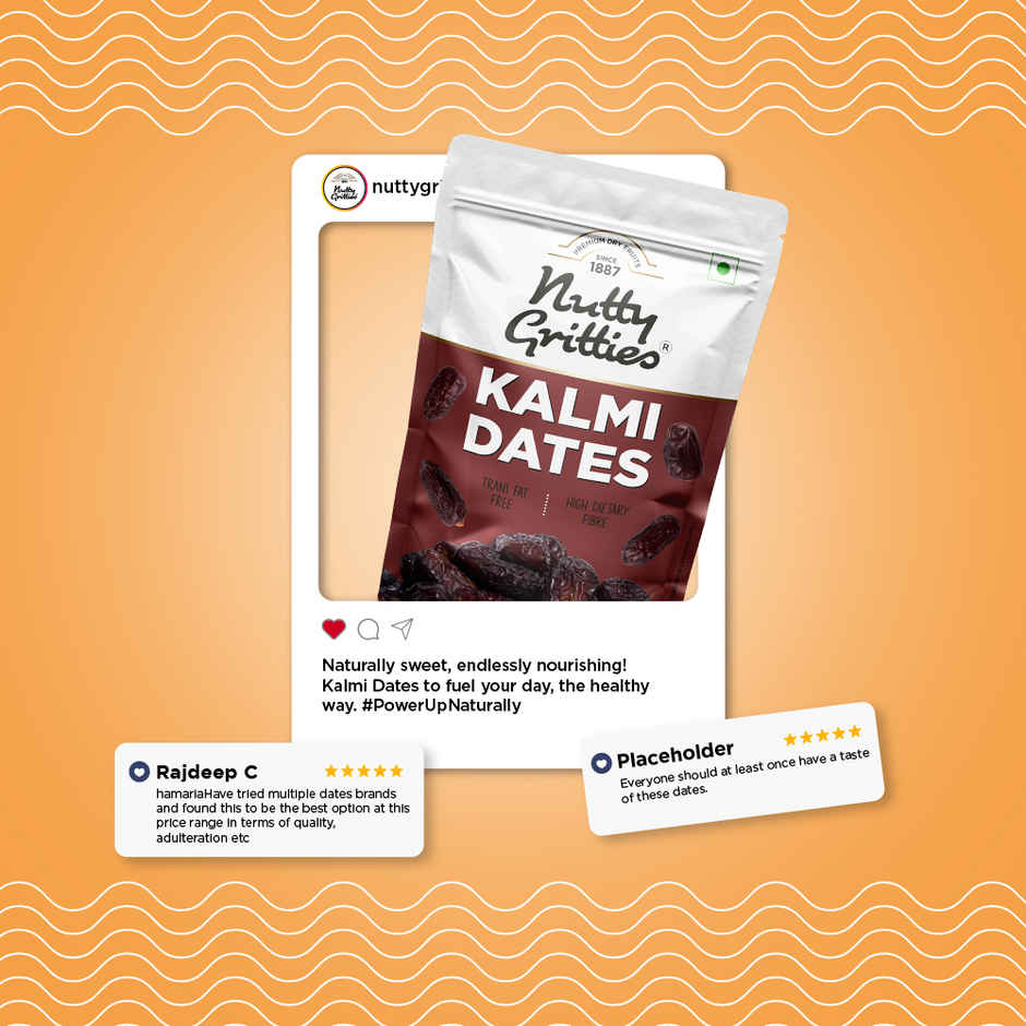 Nutty Gritties Premium Kalmi Dates - High Fibre
