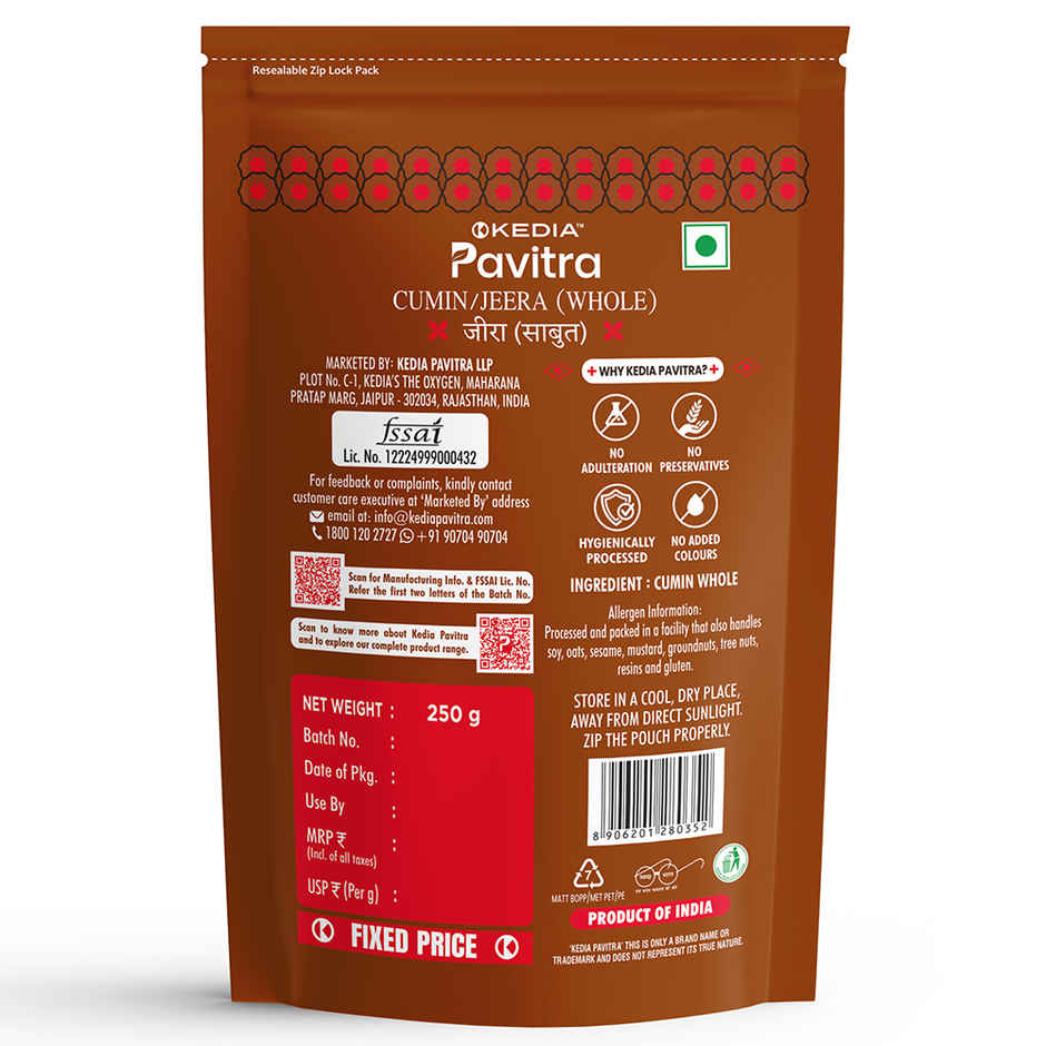 Kedia Pavitra Cumin / Jeera | Whole