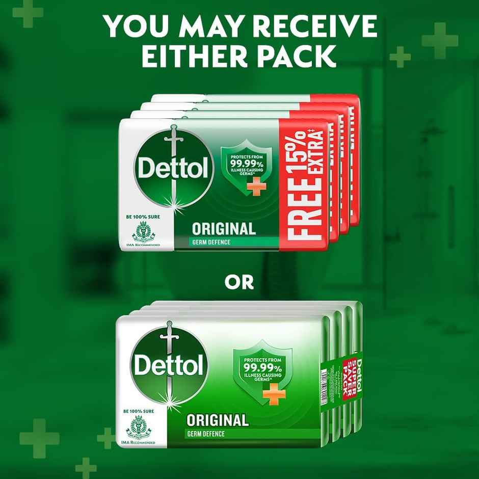 Dettol Original Bath Soap - Bathing Soaps For Germ Protection Pack Of 4