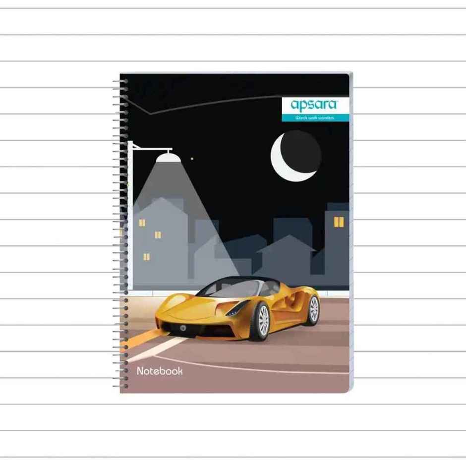 Apsara Spiral Bound Single Line 1 Subject Notebook 60gsm | 160 Pages | 24 x 18 cm | Covers May Varry