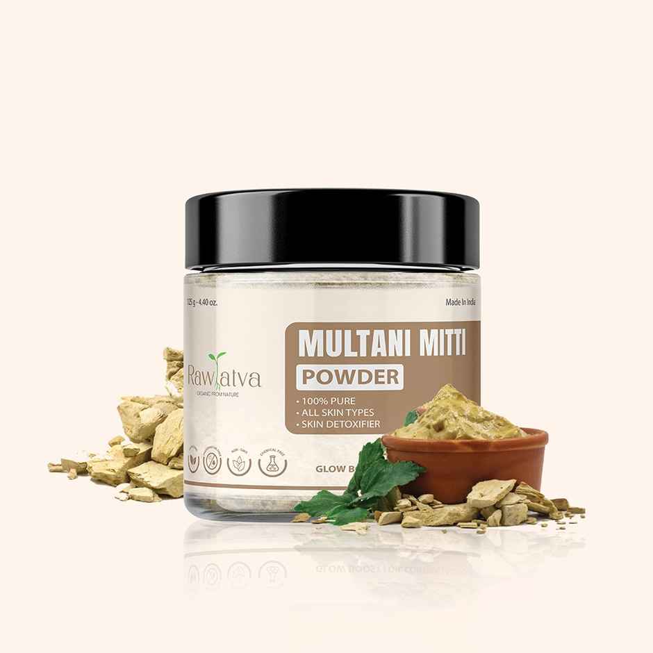 Rawtatva | Multani Mitti Powder For Skin And Hair | Controls Acne & Excess Oil