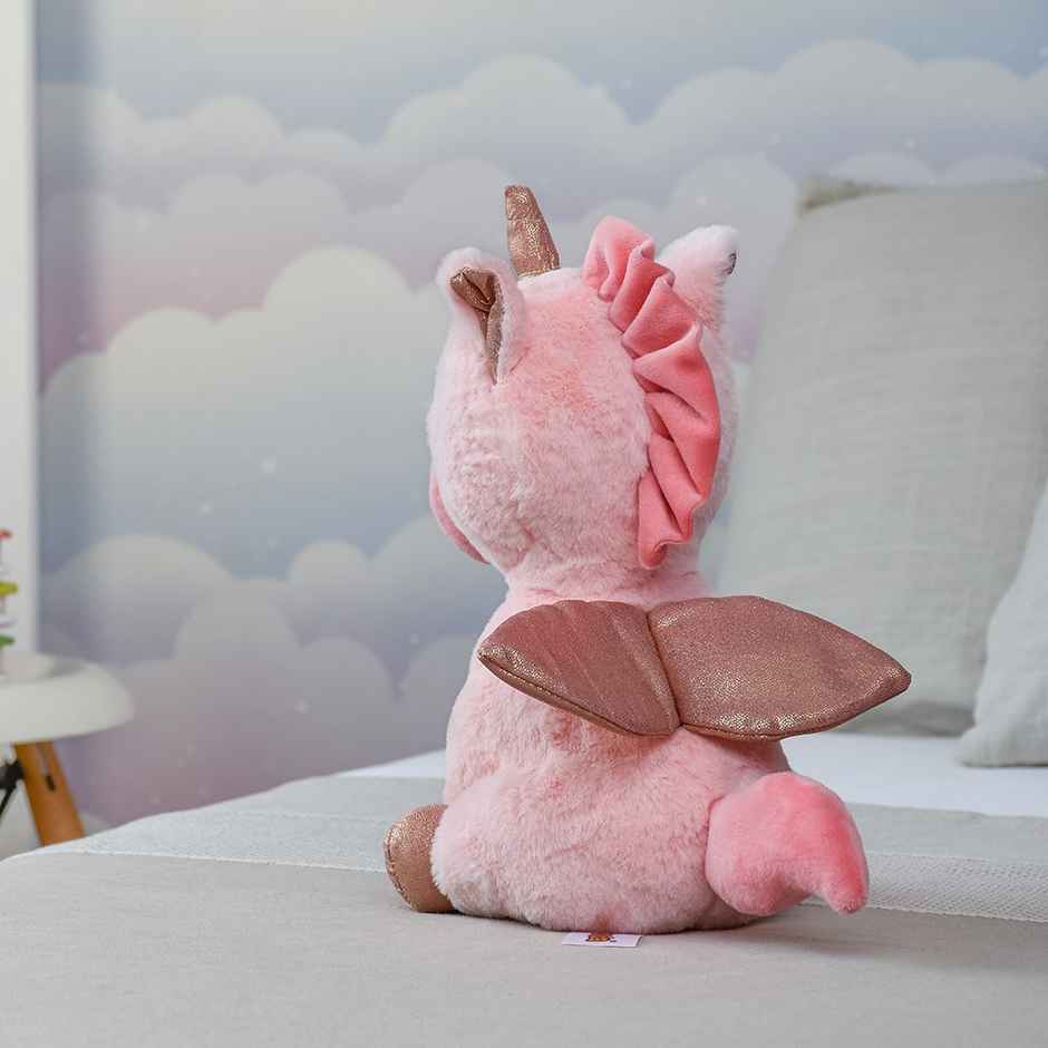 Mirada Tie Dye Pink Unicorn Soft Toy With Glitter Eye