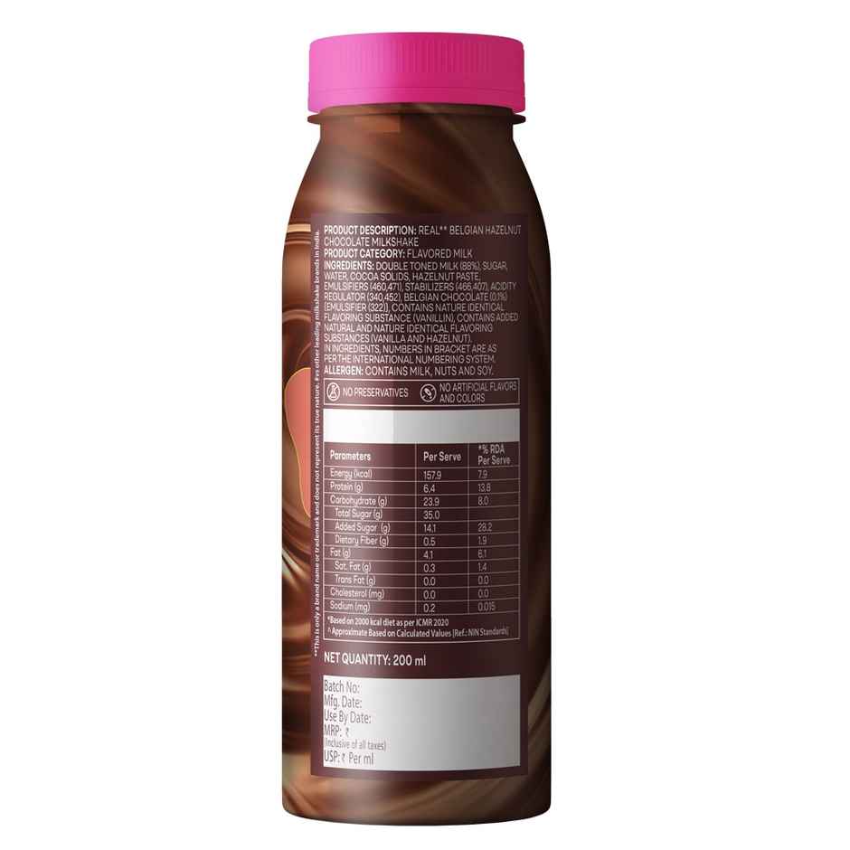 Baskin Robbins Hazelnut Chocolate Milkshake