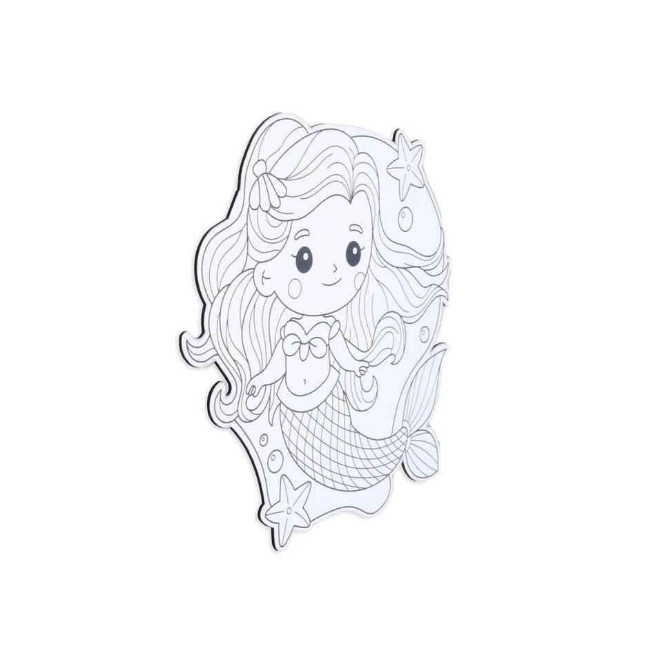 Itsy Bitsy Table Decor Colouring Kit With Sketch Pen Little Mermaid Approx L7.25 x W7 Inch 2mm