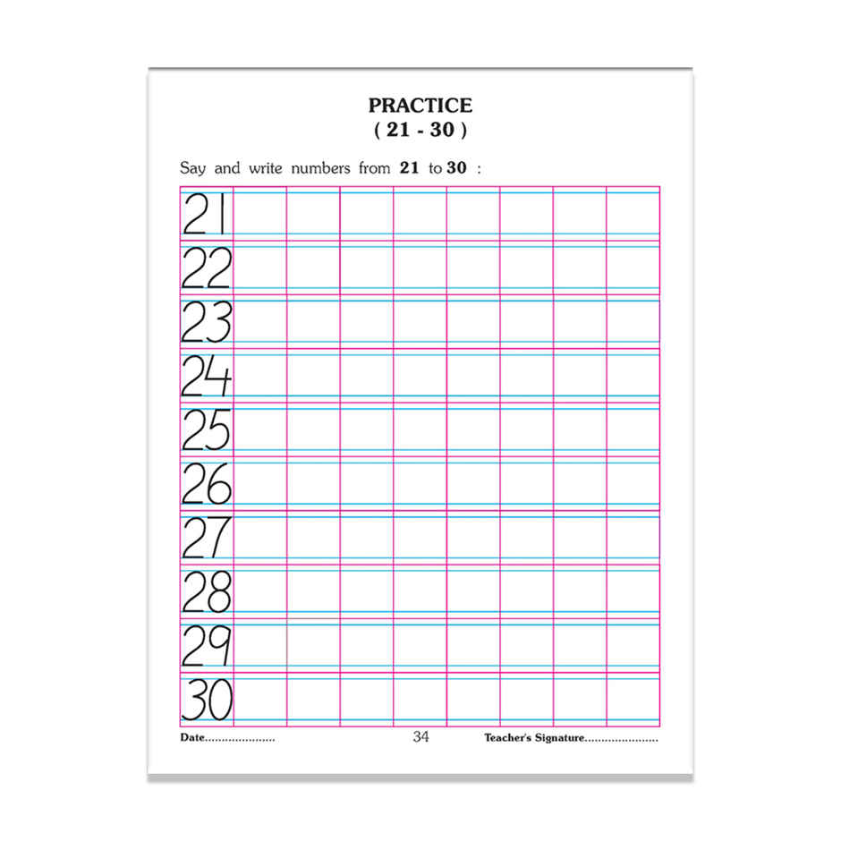 Dreamland Number Writing Book 1 to 50 for Kids Age 3 to 7