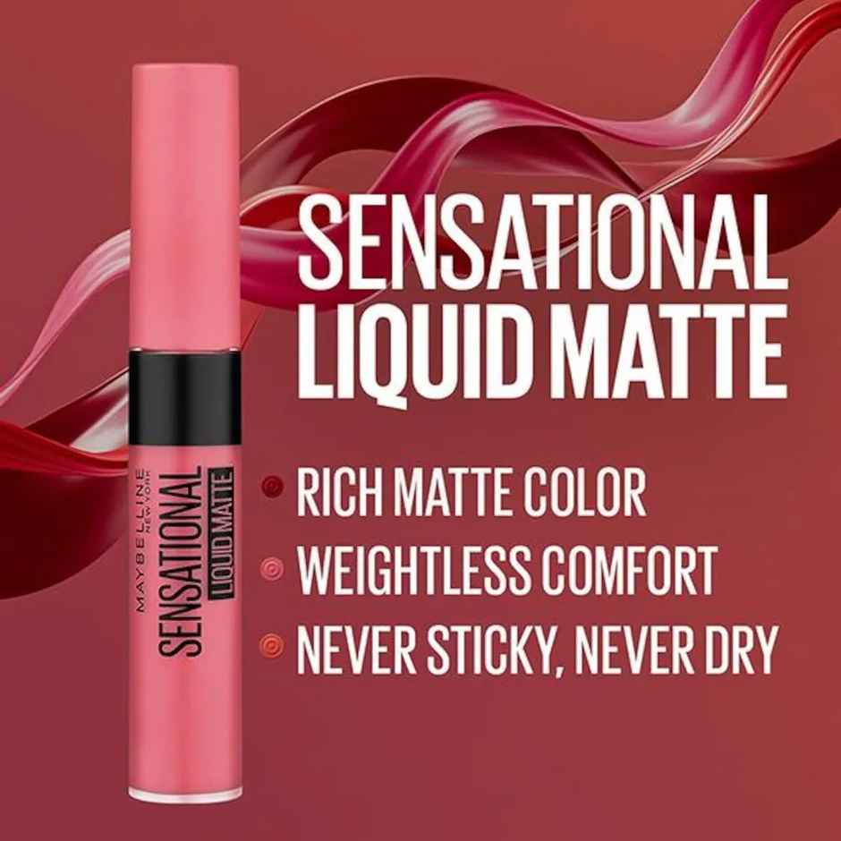 Maybelline Sensational Liquid Matte Lipstick 04, Easy Berry