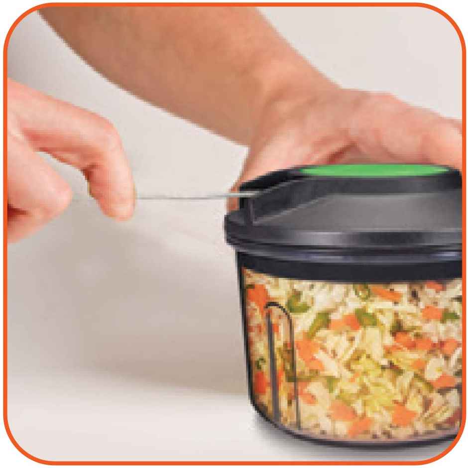 Prestige PVC 8.0 Veggie Cutter,High Quality 3 Blades SS Design,Jumbo Bowl,Anti Skid Base,Black