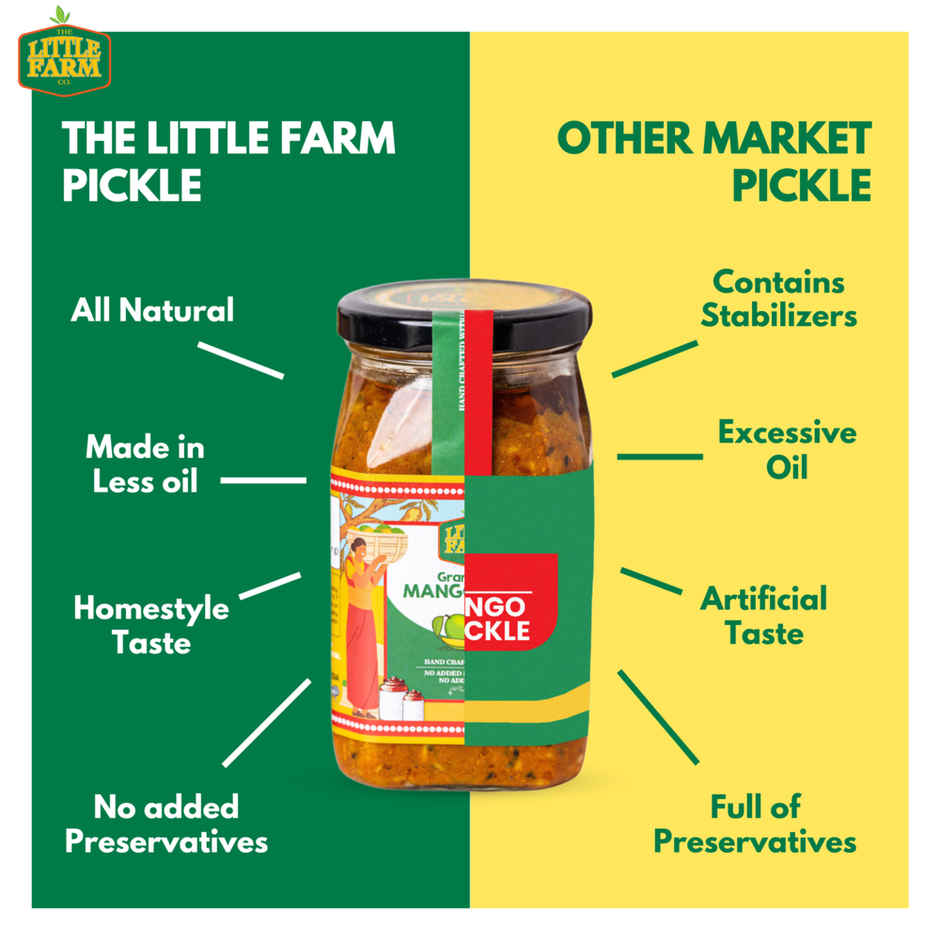 The Little Farm Co. Green Chilli Pickle Achaar | No Added Preservatives