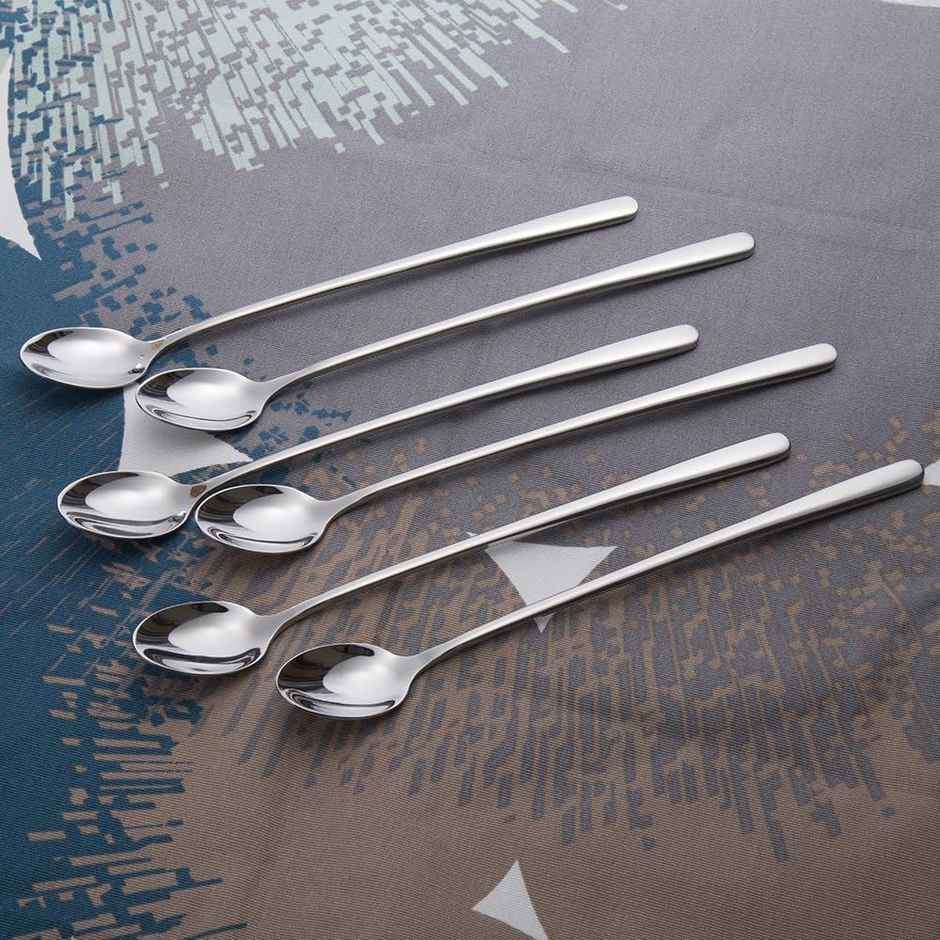 KVG Stainless Steel Long Handle Spoon Set | Soda, Milkshake, Cocktail Spoon