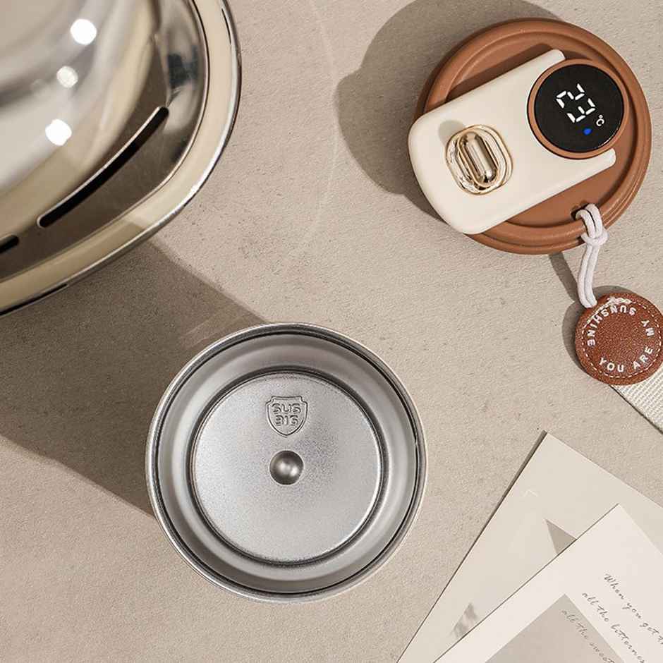 Lifelong Insulated Stainless Steel Coffee Mug with Lid | Light Brown - 480 ml