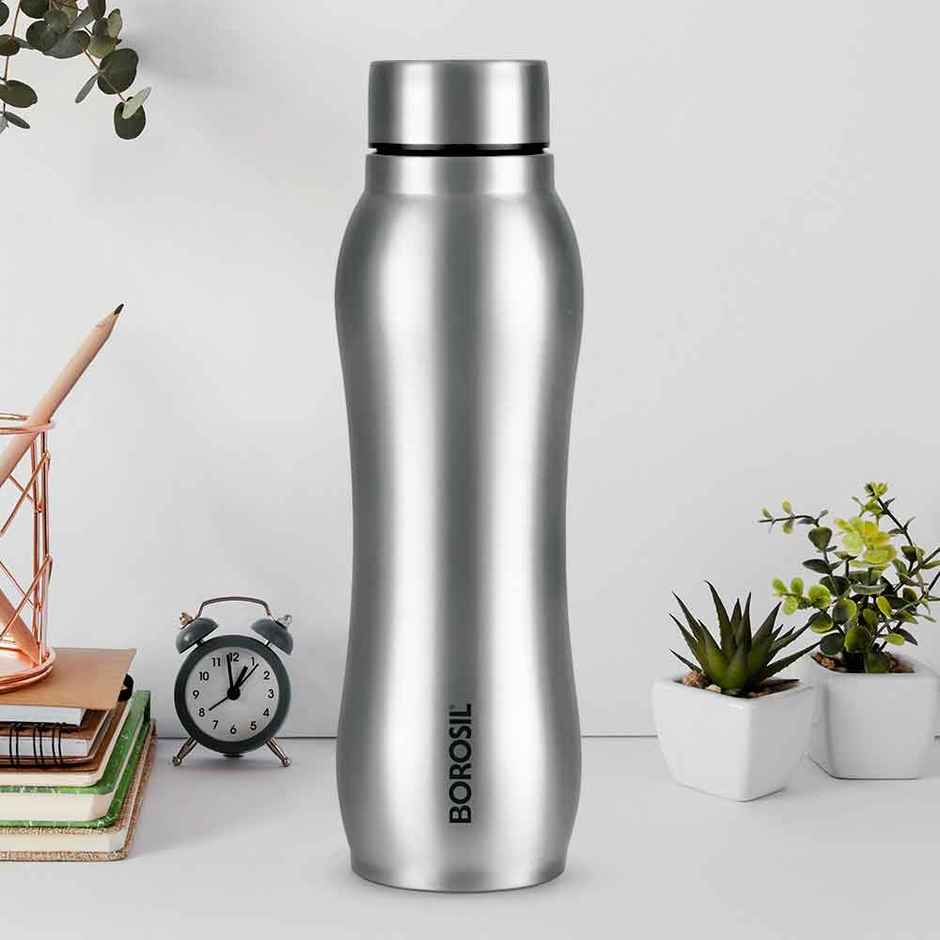 Borosil Chillmate BIS Approved Single Wall Stainless Steel Water Bottle | 740 ml