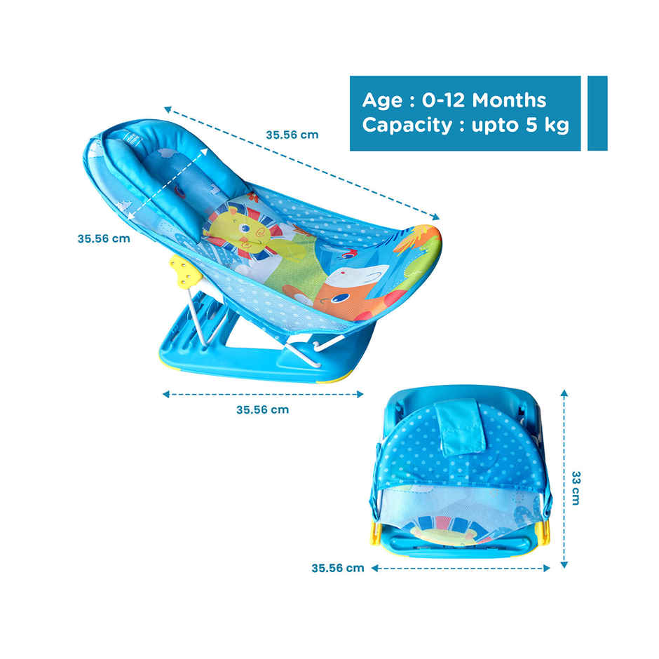 Mee Mee Newborn Baby Bather Bath Chair For Newborns And Infants | 0-12 Months | Blue