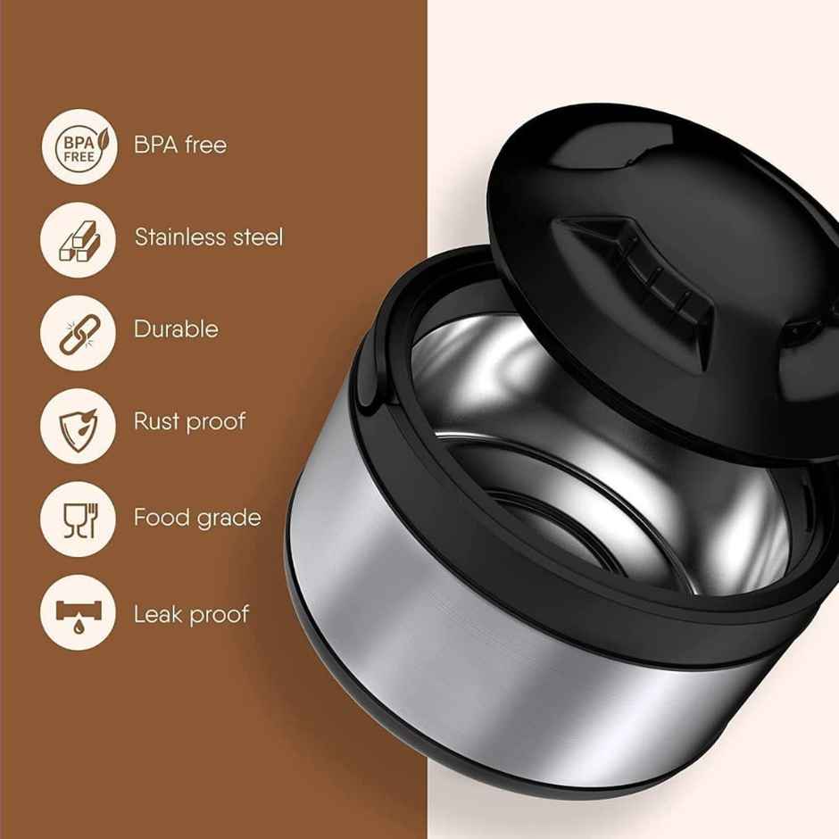 Mumma's Life Stainless Steel Thermoware Casserole With Lid Set Of 1 (1500Ml)