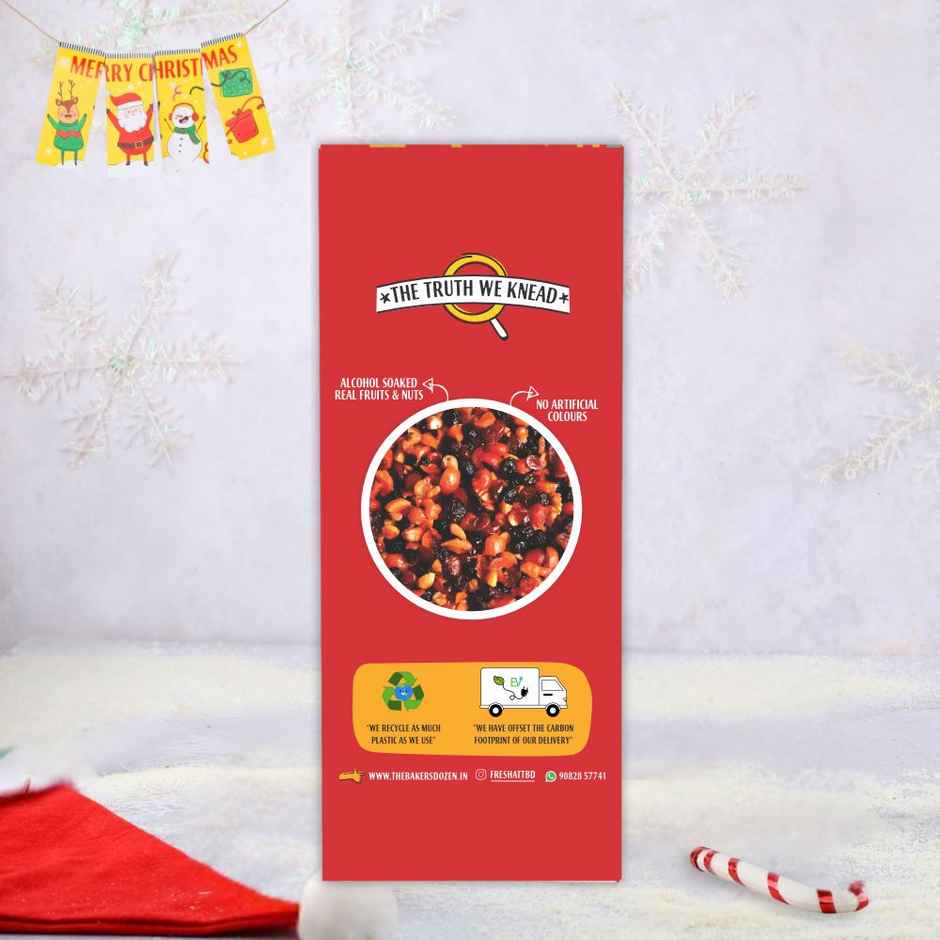 The Baker's Dozen Plum Cake Rum and Brandy soaked