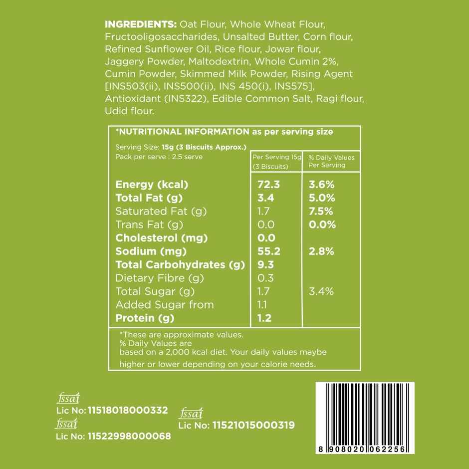 Open Secret Zero Maida Jeera Millet Biscuit | Healthy Snacks with Zero Refined Sugar & No Palm Oil