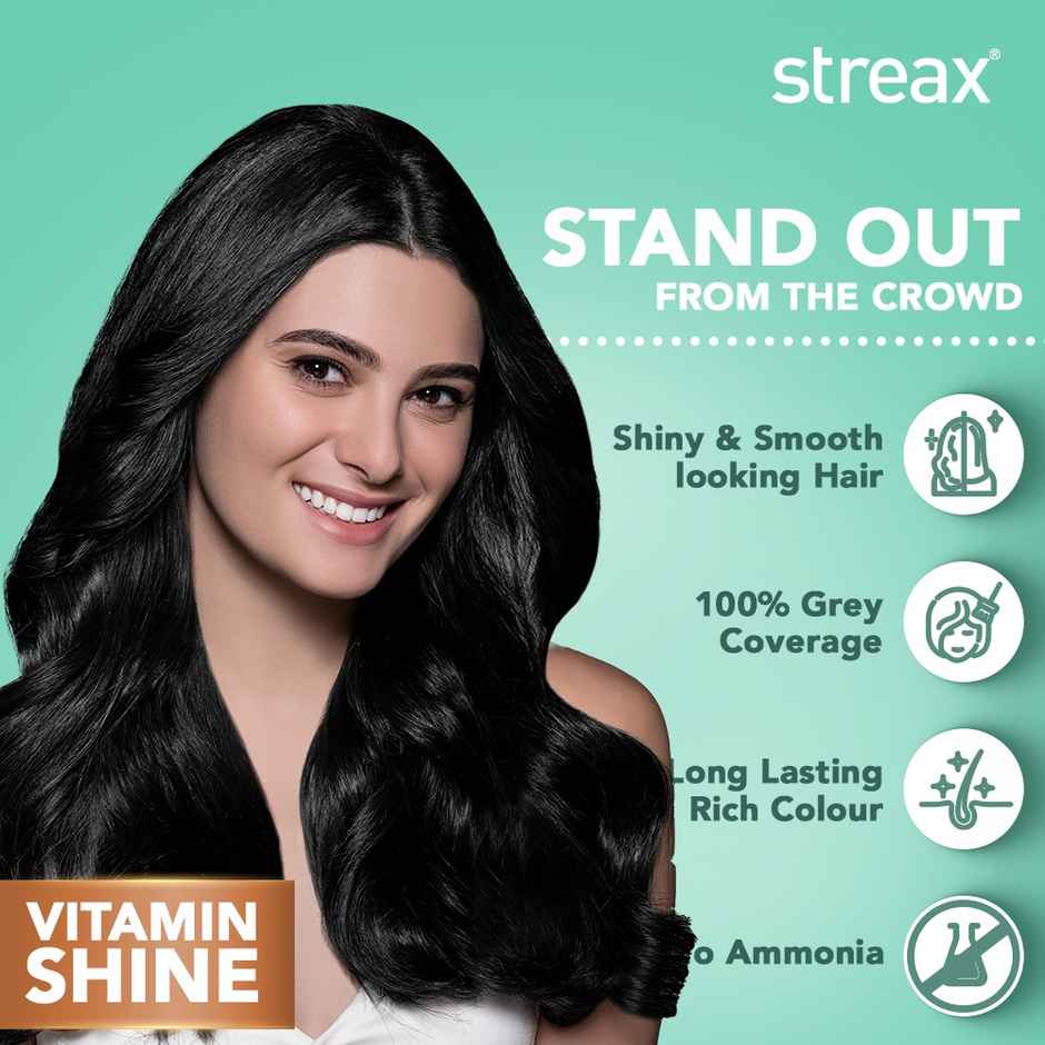 Streax Cream Hair Colour Natural Black