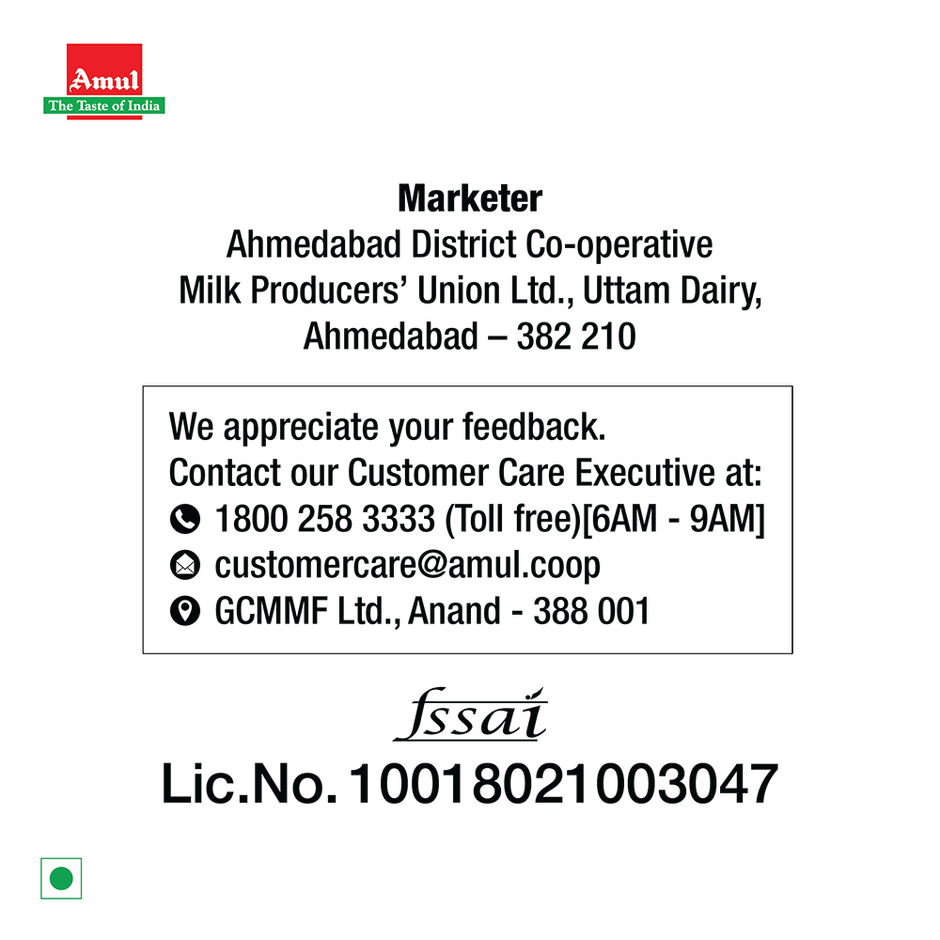 Amul Slim 'n' Trim Double Toned Fresh Milk | Pouch