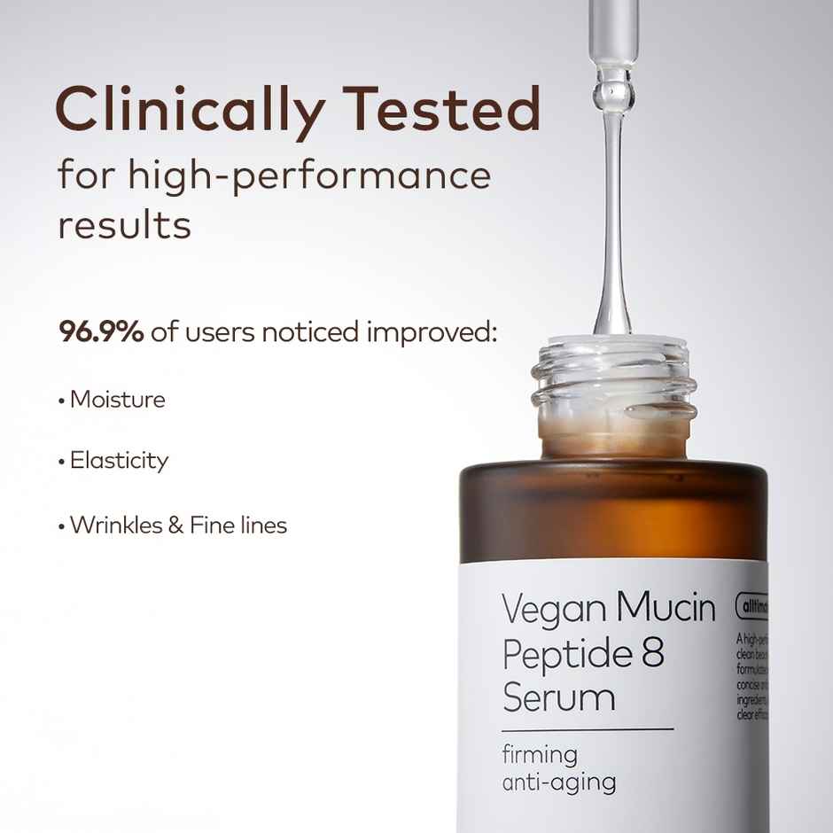 The Face Shop Alltimate Vegan Mucin Peptide 8 Serum - No Snails | Korean | Anti Aging | Hydrating