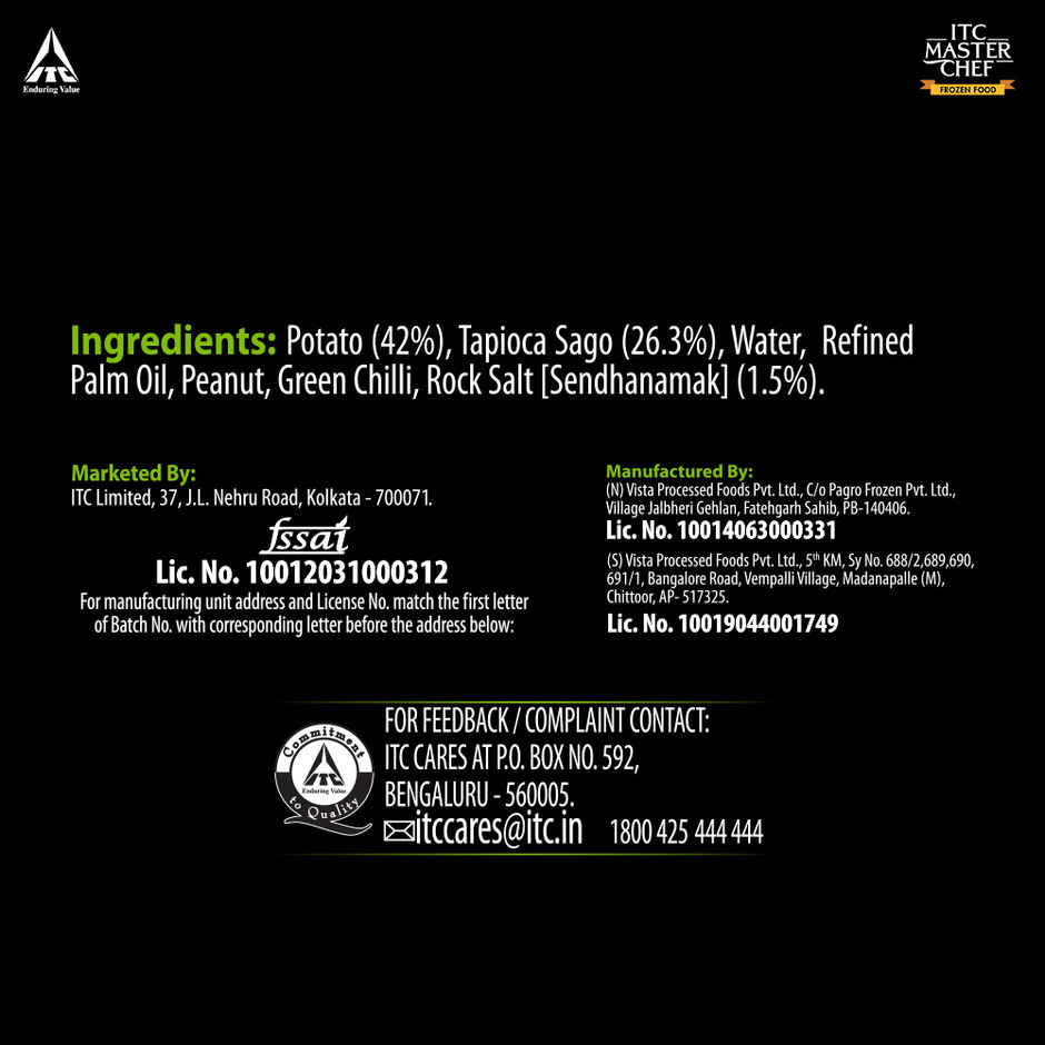 ITC Master Chef Sabudana Tikki | No Onion | No Garlic | 8 pieces