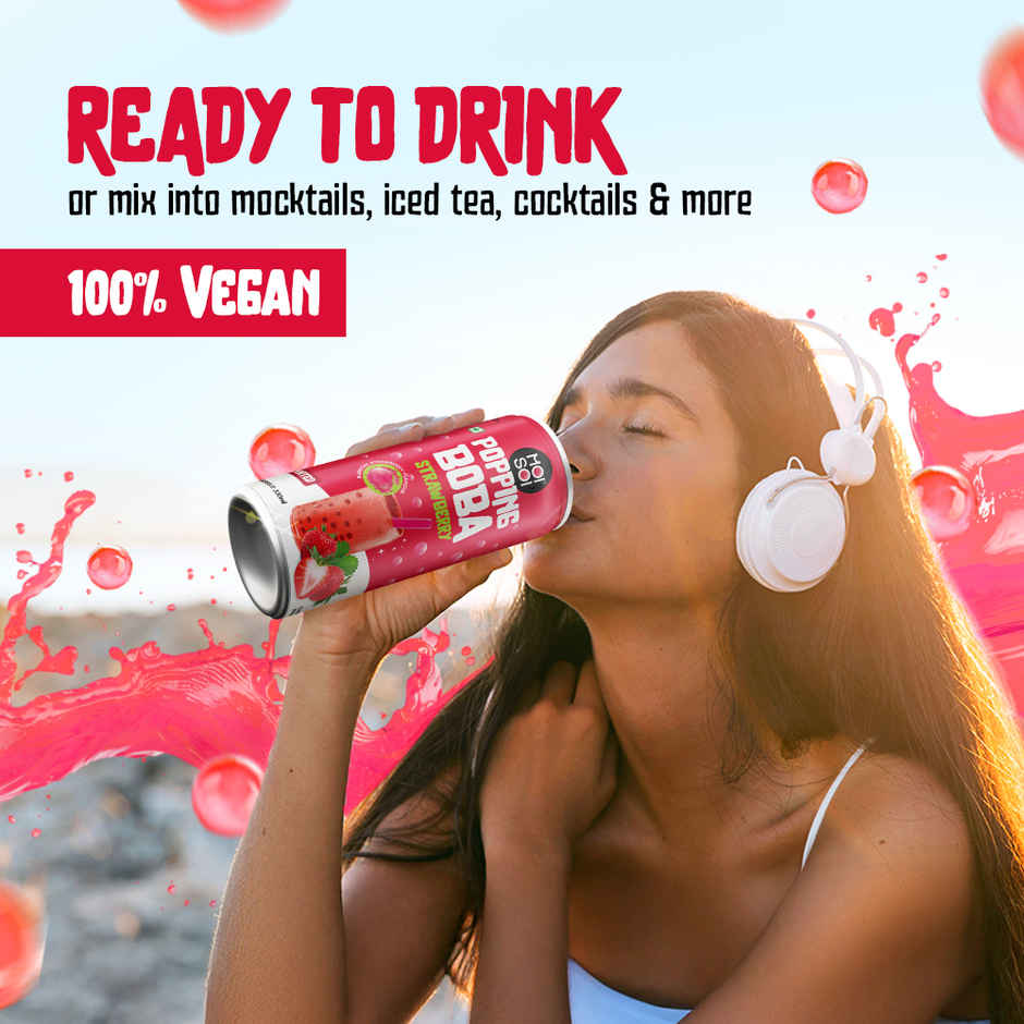 Moi Soi Popping Boba With Strawberry Fruit Drink