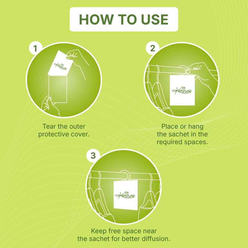 Thyme Camphor Sachet by Air Karpure | Car, Bathroom, Wardrobe & Room Freshener |From House of Cycle