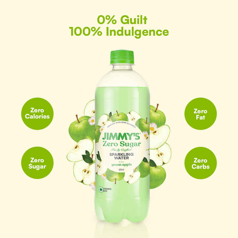 Jimmy's Zero Sugar Green Apple Sparkling Water