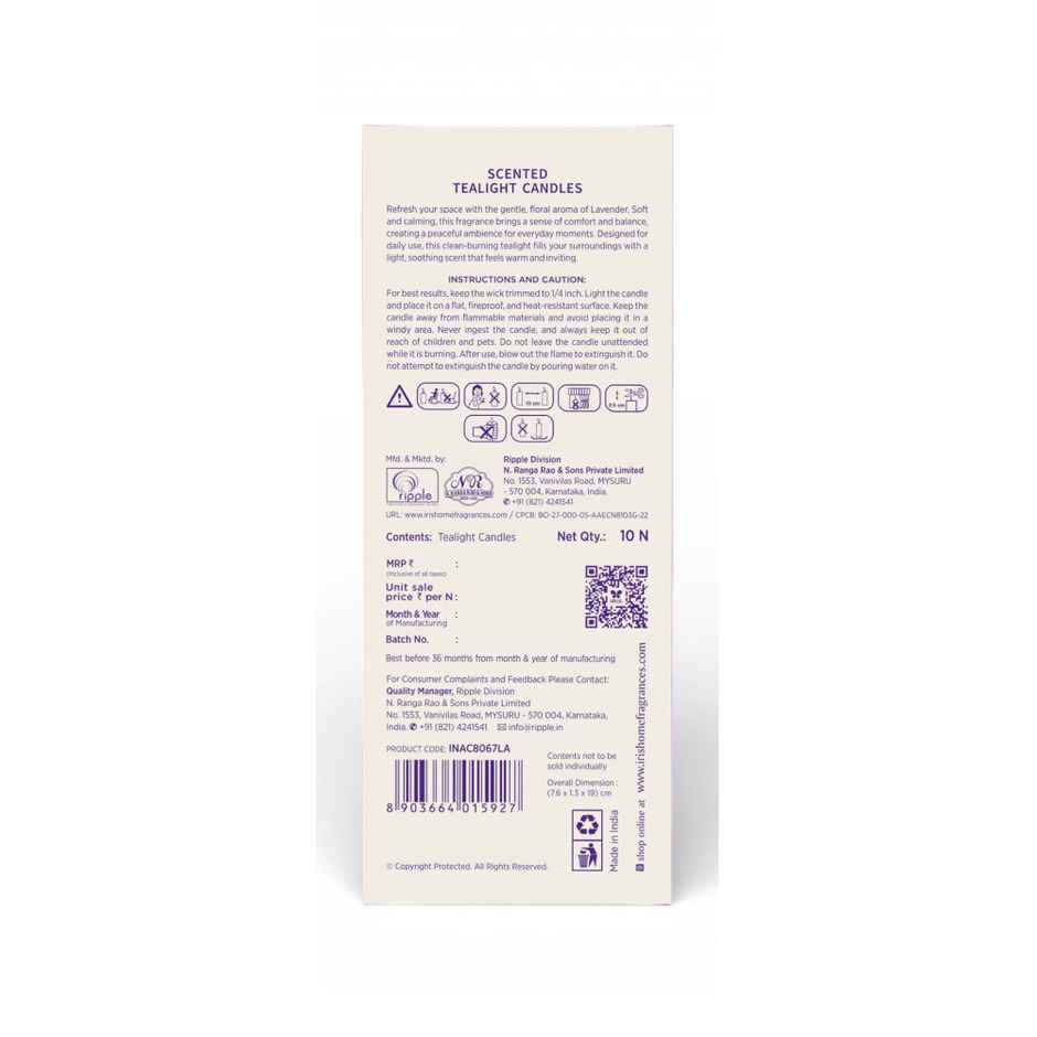 IRIS Lavender Scented Tealight Candles