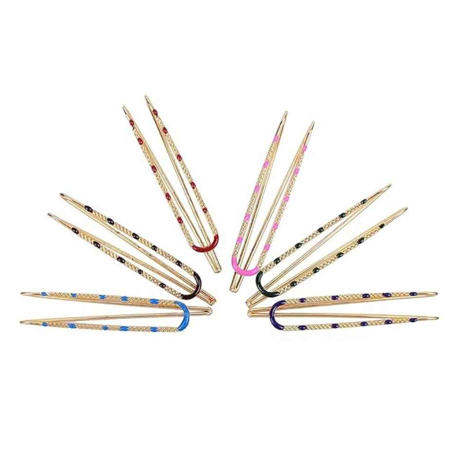 SE7EN Fancy Saree Pins | Multicolor