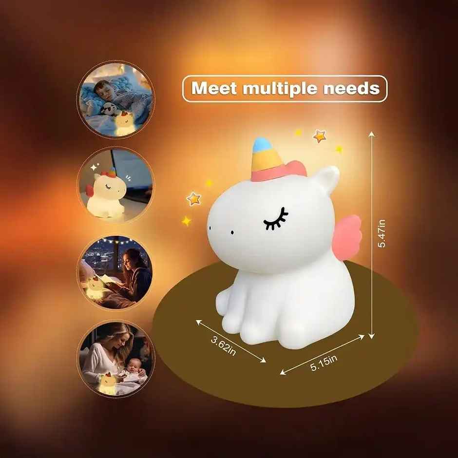 Fablue Night Lamp For Bedroom - Rechargeable Cute Unicorn Night Lamp