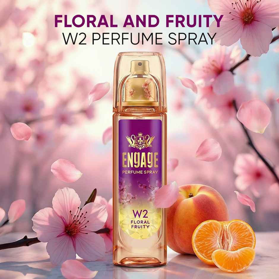 Engage W2 Perfume Spray for Women 120ml | Floral & Fruity | Berries, Orchid, Vanilla