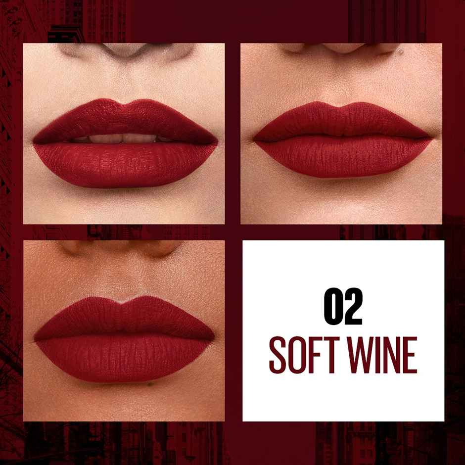 Maybelline Sensational Liquid Matte Lipstick 02, Soft Wine