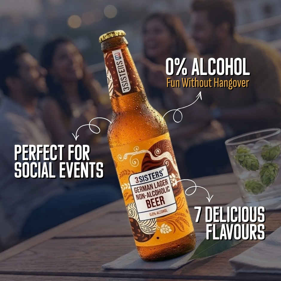 3 Sisters Malt Beer | German Lager Non Alcoholic 