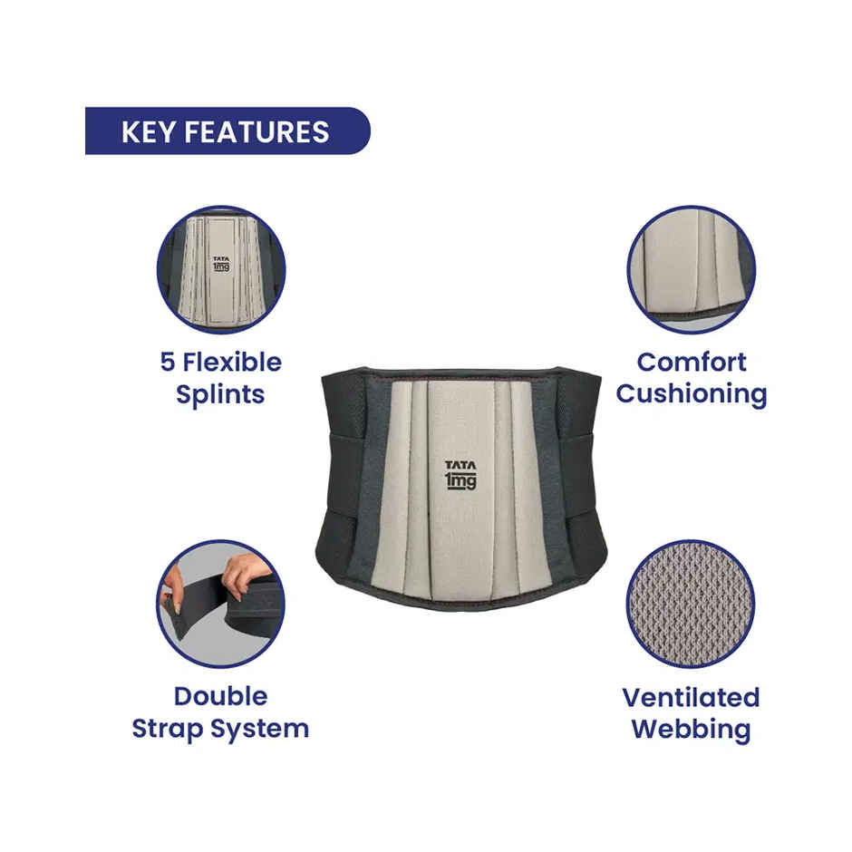 Tata 1Mg Lumbar Sacral Belt For Back Sprains | Strains | Muscle Spasms