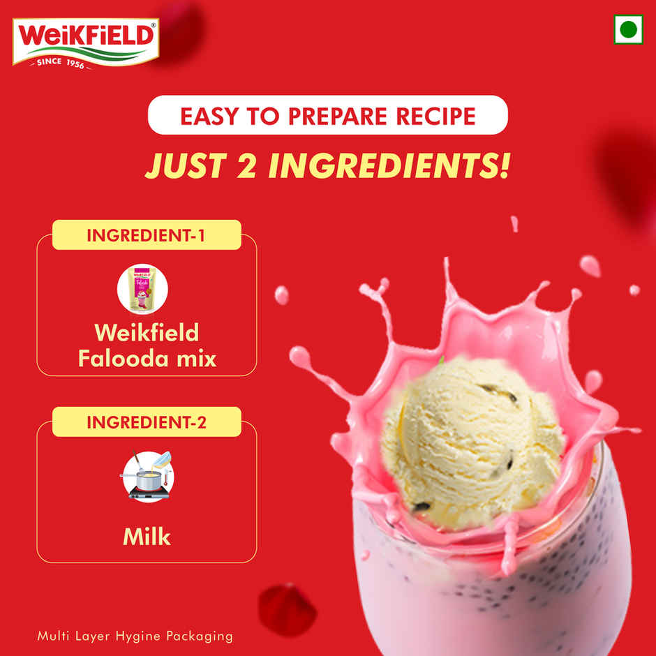 Weikfield Falooda Mix Rose Flavour Pouch
