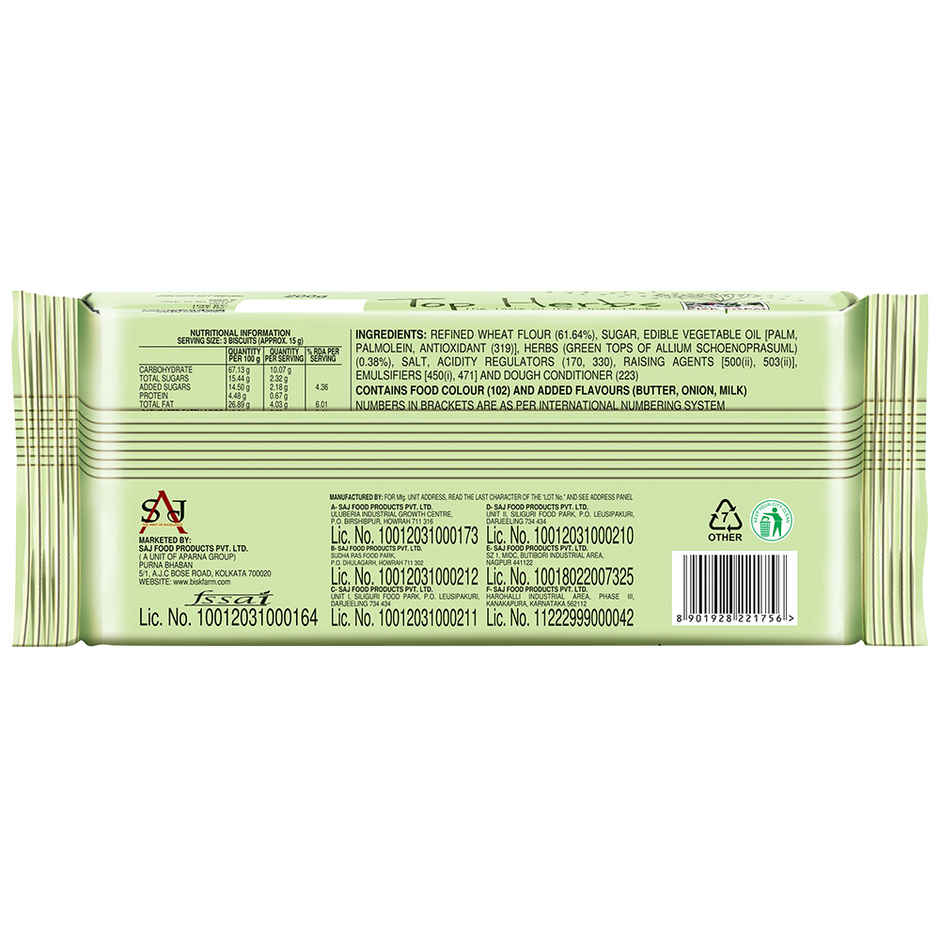 Bisk Farm Top Herbs Biscuit
