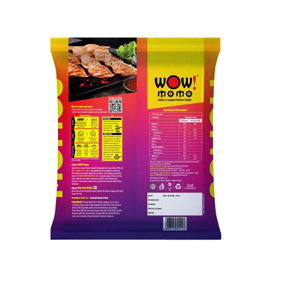 Wow! Veg Peri Peri Momo Buy 1 Get 1 Free Combo