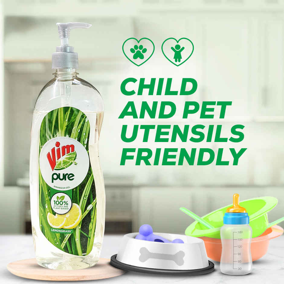 Vim Pure Lemongrass Fresh Dishwash Liquid