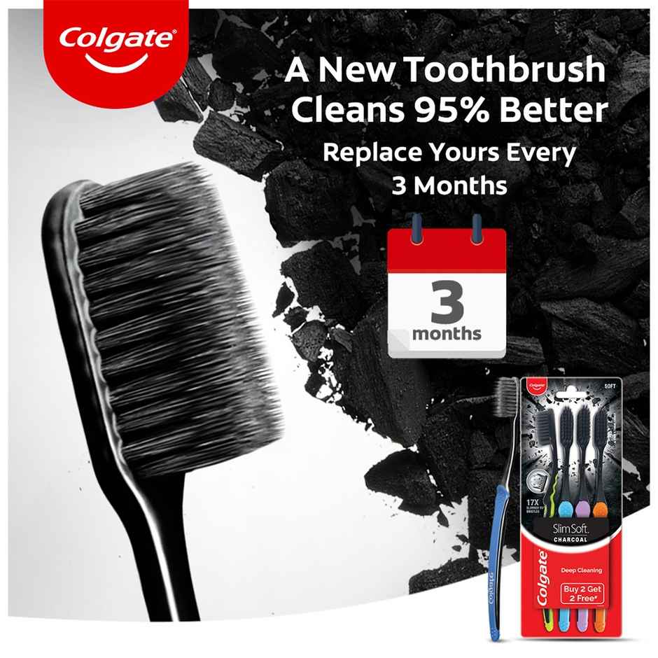 Colgate Slim Soft Charcoal Toothbrush Combo