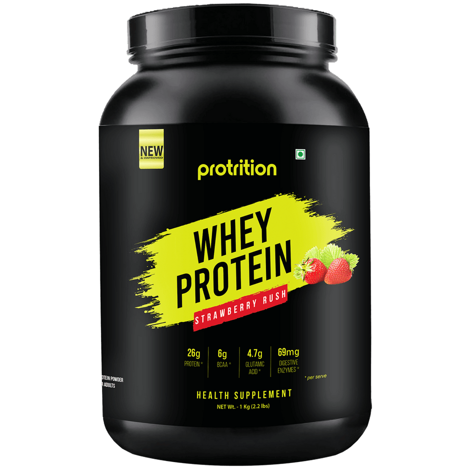 Protrition Whey Protein, Strawberry Rush